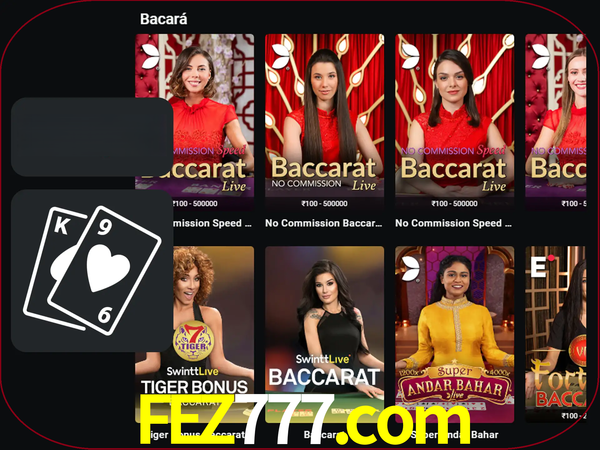 Ganhe muito dinheiro jogando jogos de bacará.